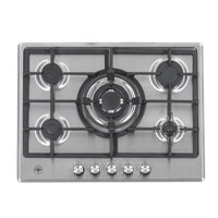 Piano cottura inox da 70 5 fuochi gas La Germania P705CLAGXV