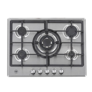 Piano cottura inox da 70 5 fuochi gas La Germania P705CLAGXV