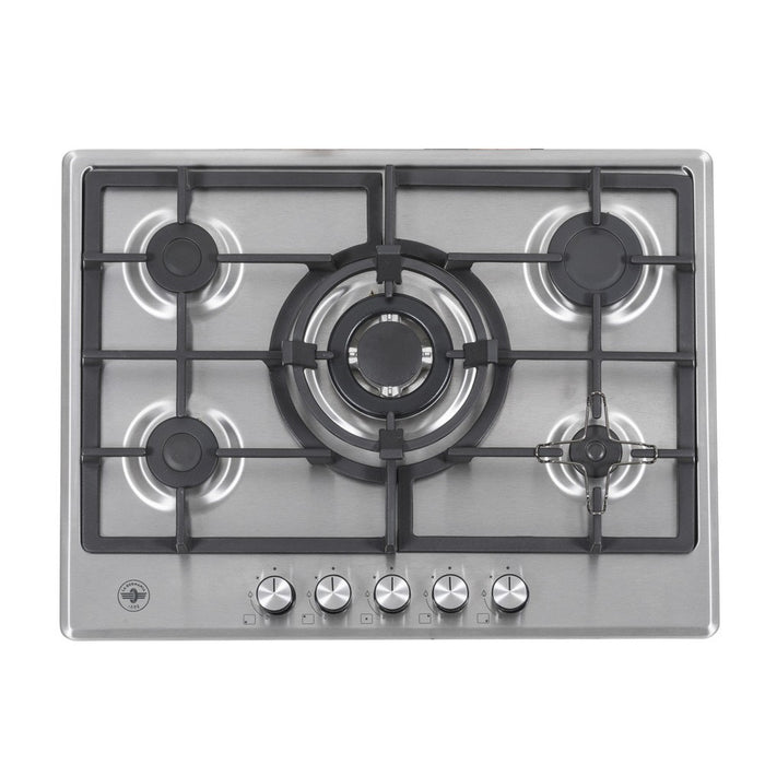 Piano cottura inox da 70 5 fuochi gas La Germania P705CLAGXV