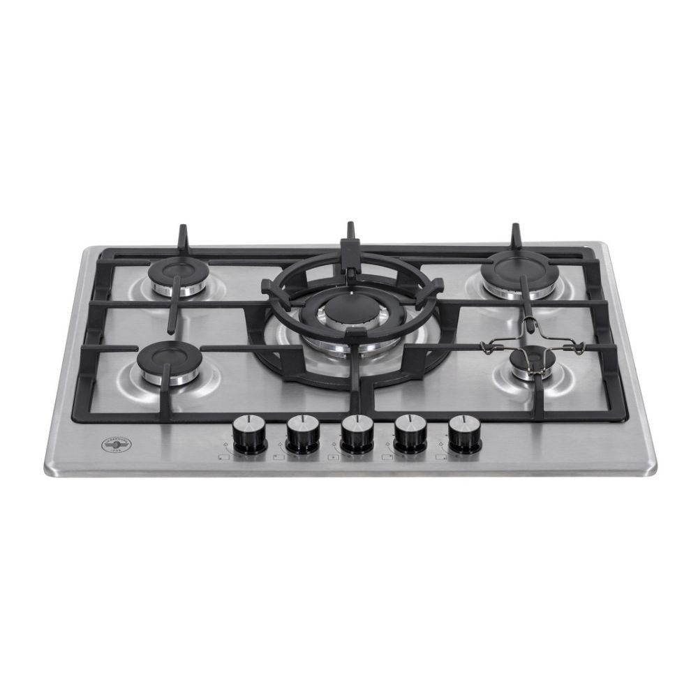 Piano cottura inox da 70 5 fuochi gas La Germania P705CLAGXV