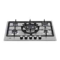 Piano cottura inox da 70 5 fuochi gas La Germania P705CLAGXV