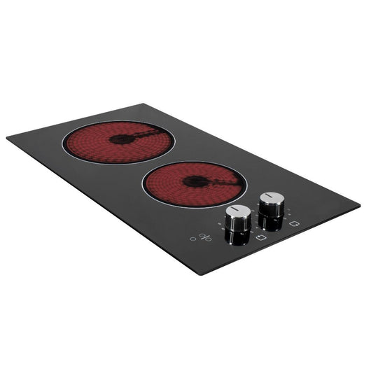 Piano cottura vetroceramica elettrico nero 2 zone Antek Samet