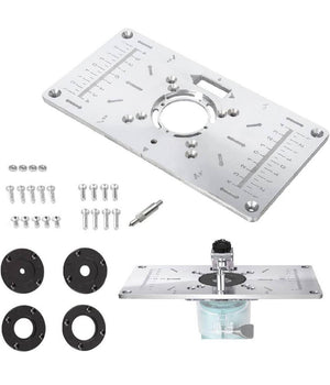 Piano Di Fresatura Router Piastra Per Fresatrice Verticale Con 4 Anelli Viti         