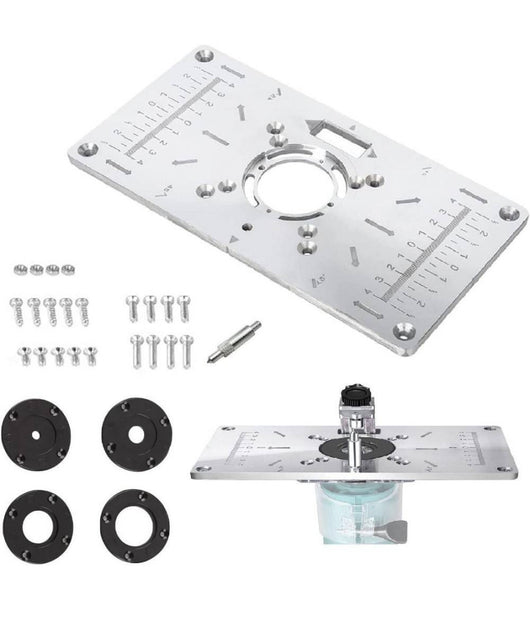 Piano Di Fresatura Router Piastra Per Fresatrice Verticale Con 4 Anelli Viti         