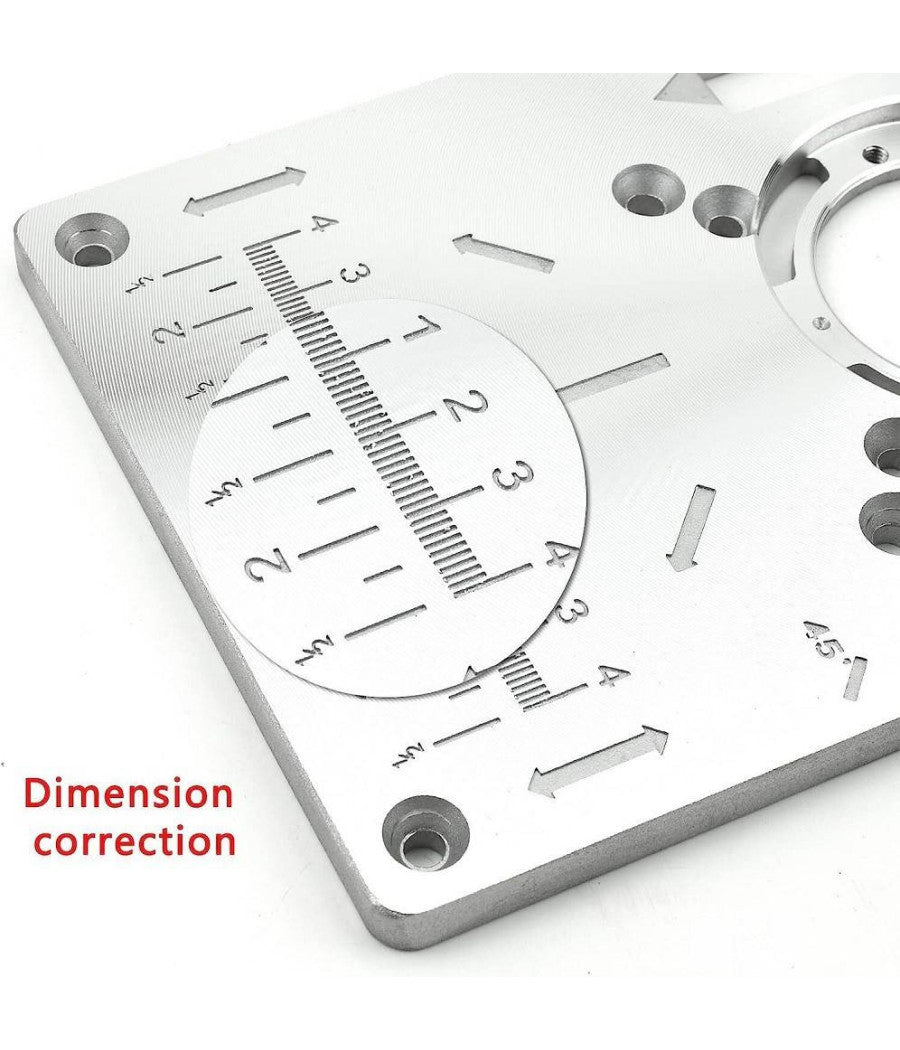 Piano Di Fresatura Router Piastra Per Fresatrice Verticale Con 4 Anelli Viti         