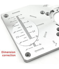 Piano Di Fresatura Router Piastra Per Fresatrice Verticale Con 4 Anelli Viti         