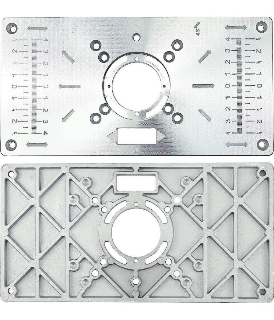 Piano Di Fresatura Router Piastra Per Fresatrice Verticale Con 4 Anelli Viti         
