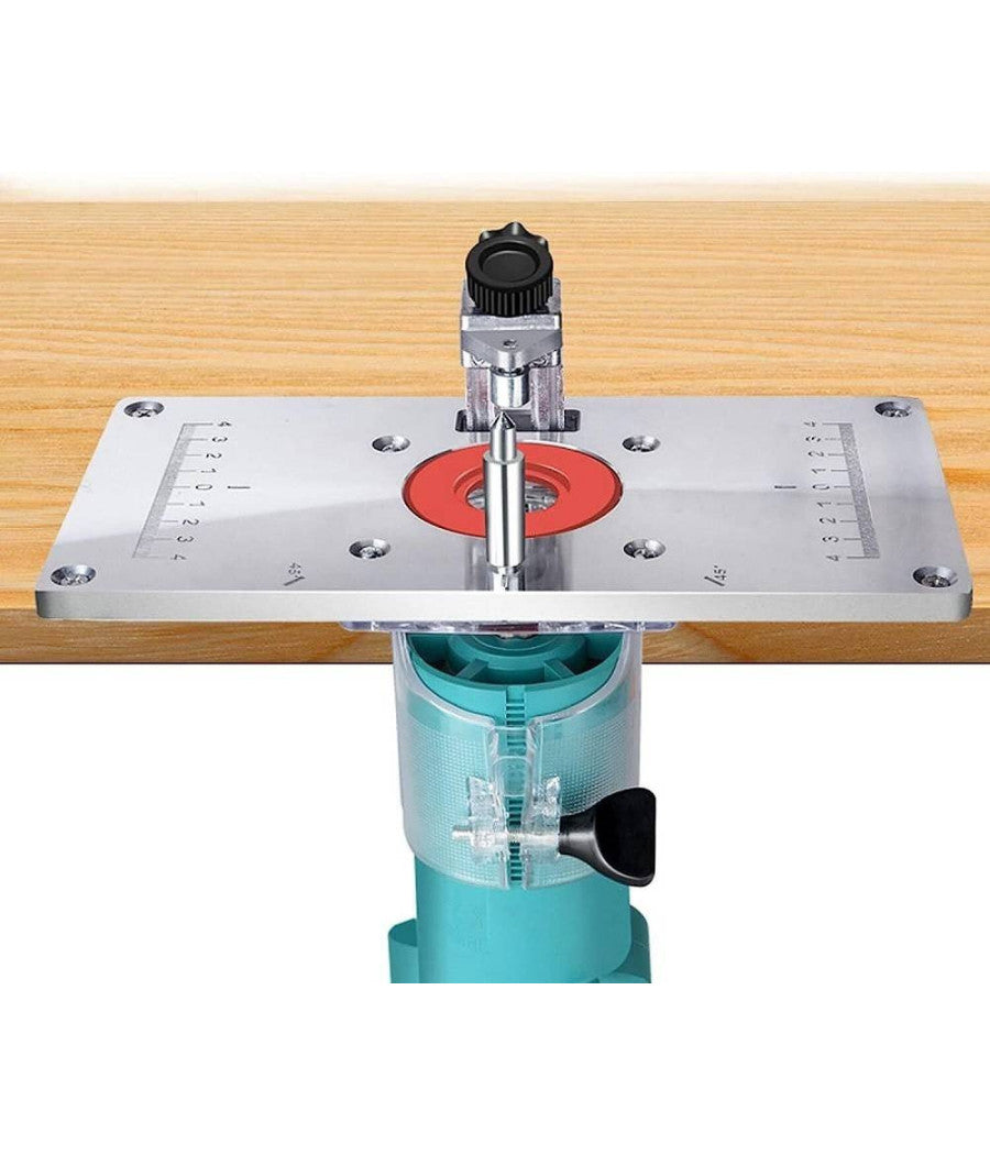 Piano Di Fresatura Router Piastra Per Fresatrice Verticale Con 4 Anelli Viti         