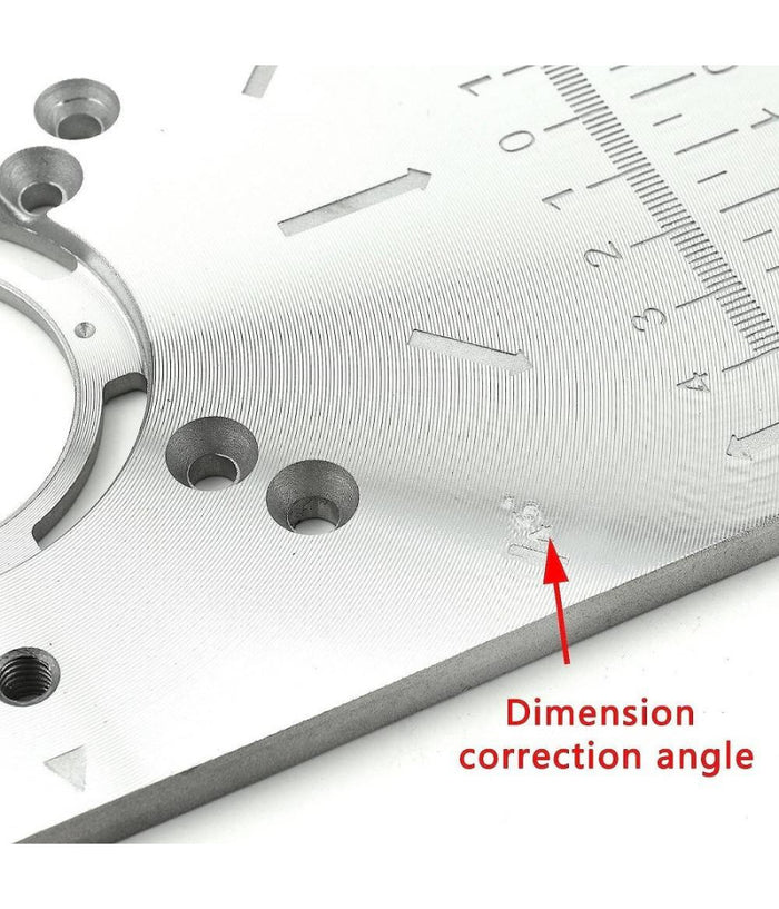 Piano Di Fresatura Router Piastra Per Fresatrice Verticale Con 4 Anelli Viti         