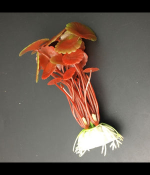 Pianta 10 Cm Piantina Artificiale Per Acquario Piante Finte Plastica Color Rosso         