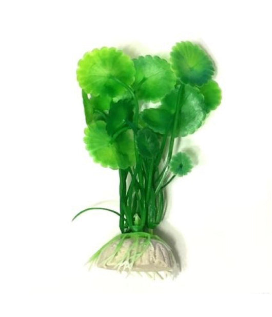 Pianta 10 Cm Piantina Artificiale Per Acquario Piante Finte Plastica Color Verde         