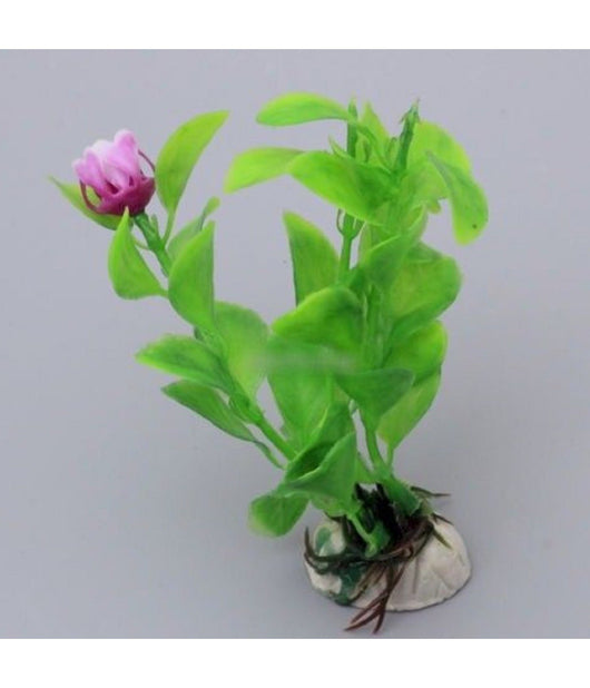 Pianta 10 Cm Piantina Artificiale Per Acquario Piante Finte Plastica Color Verde         