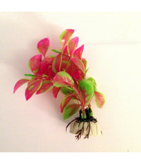 Pianta 11 Cm Piantina Artificiale Per Acquario Piante Finte Plastica Verde Viola         