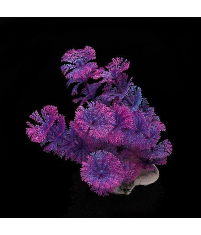 Pianta 11 Cm Piantina Artificiale Per Acquario Piante Finte Plastica Viola         