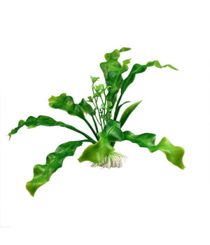 Pianta 20 Cm Piantina Artificiale Per Acquario Piante Finte Plastica Col. Verde         