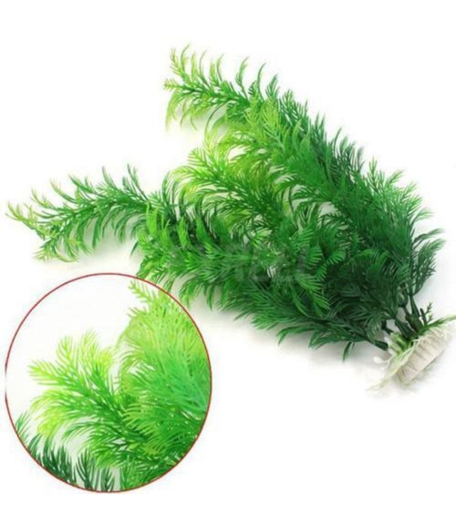 Pianta 30 Cm Piantina Artificiale Per Acquario Piante Finte Plastica Addobbi         