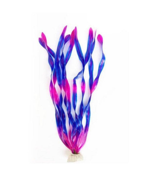 Pianta 30 Cm Piantina Artificiale Per Acquario Piante Finte Plastica Col. Viola         