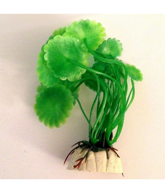 Pianta 9 Cm Piantina Artificiale Per Acquario Piante Finte Plastica Color Verde         