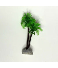 Pianta 9,5 Cm Piantina Decorazione Artificiale Per Acquario Piccola Palma Verde         