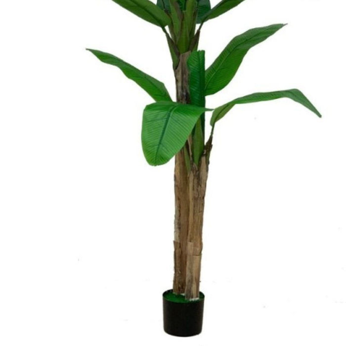 Pianta artificiale Banano 160h con vaso e 2 fusti