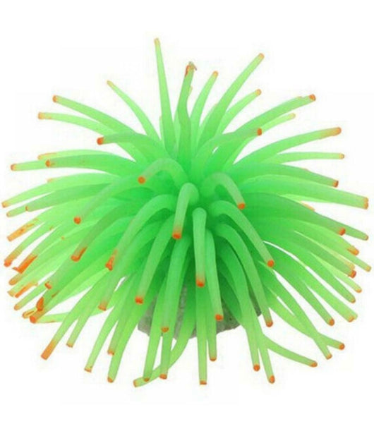 Pianta Finta Corallo Silicone Color Verde Artificiale Per Decorazioni Acquario         