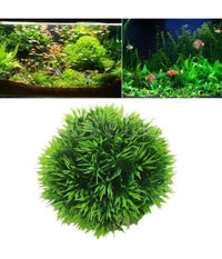 Pianta Piantina Artificiale Per Acquario Piante Finte Plastica Cespuglio Verde         