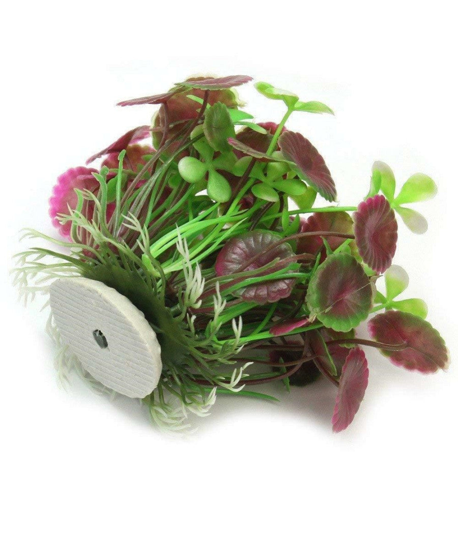 Pianta Piantina Artificiale Per Acquario Piante Finte Plastica Foglie Loto Bello         