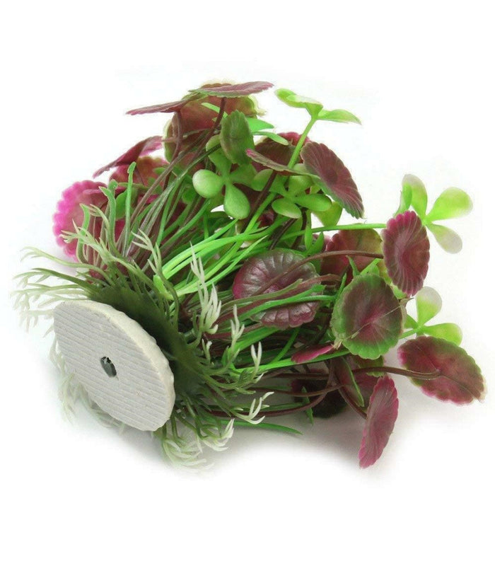 Pianta Piantina Artificiale Per Acquario Piante Finte Plastica Foglie Loto Bello         