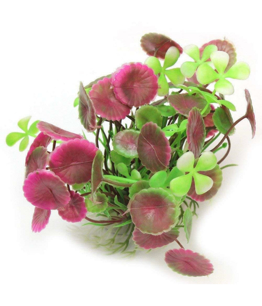 Pianta Piantina Artificiale Per Acquario Piante Finte Plastica Foglie Loto Bello         