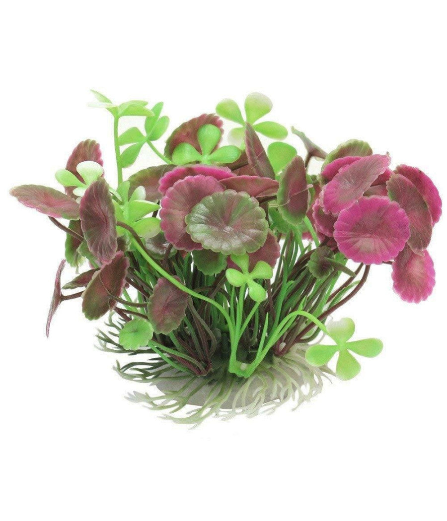 Pianta Piantina Artificiale Per Acquario Piante Finte Plastica Foglie Loto Bello         