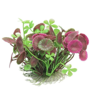 Pianta Piantina Artificiale Per Acquario Piante Finte Plastica Foglie Loto Bello         