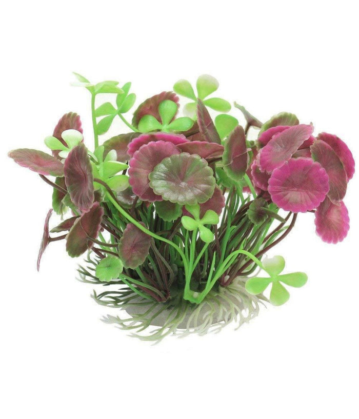 Pianta Piantina Artificiale Per Acquario Piante Finte Plastica Foglie Loto Bello         