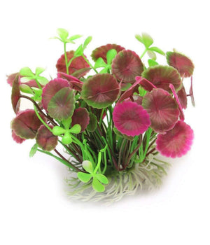 Pianta Piantina Artificiale Per Acquario Piante Finte Plastica Foglie Loto Bello         