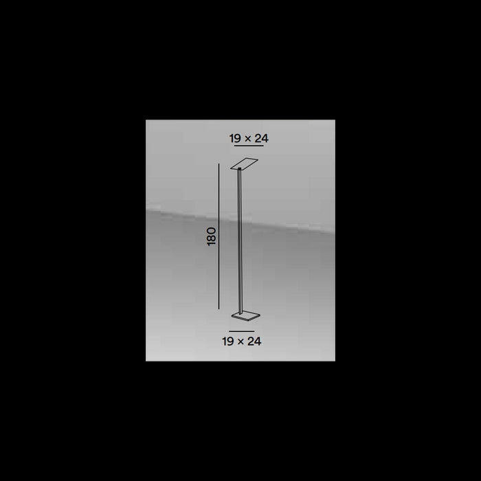 Piantana a Led QUADRA Bianca in metallo H.180 cm Perenz