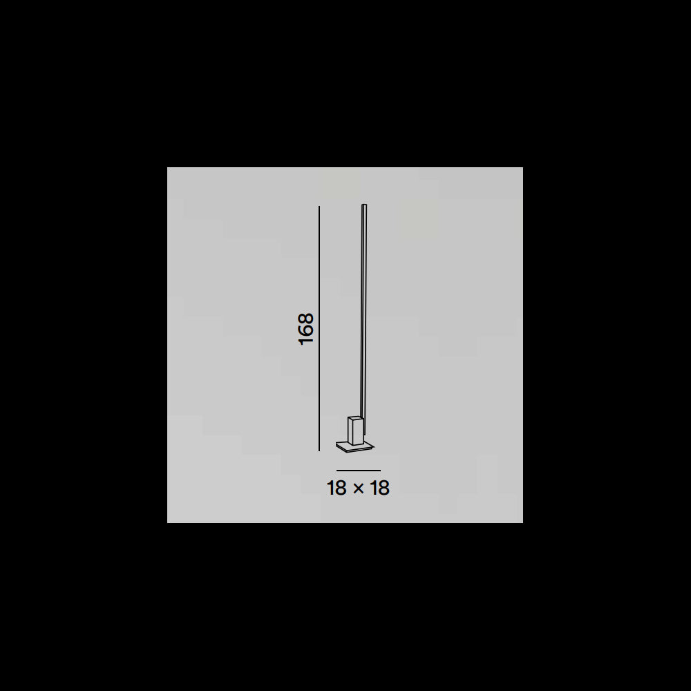 Piantana a Led SYNCRO Bianca in metallo H.168 cm Perenz