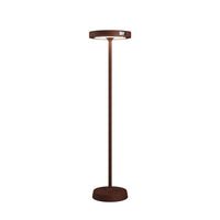 Barbell Solar RF - Lampada a led da terra solare e ricaricabile 65W - Piantana da esterno 3 altezze 156-113-70 cm Corten