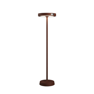 Barbell Solar RF - Lampada a led da terra solare e ricaricabile 65W - Piantana da esterno 3 altezze 156-113-70 cm Corten