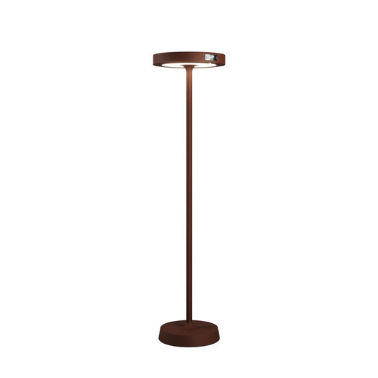 Barbell Solar RF - Lampada a led da terra solare e ricaricabile 65W - Piantana da esterno 3 altezze 156-113-70 cm Corten