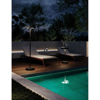 Barbell Solar RF - Lampada a led da terra solare e ricaricabile 65W - Piantana da esterno 3 altezze 156-113-70 cm Corten