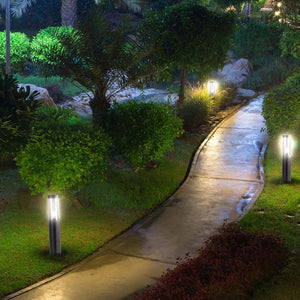 Piantana LED da Giardino 45cm di angolo  con Portalampada E27 Vetro FumE Colore Nero IP44 V-TAC - V-TAC