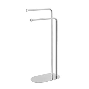 PIANTANA PORTA ASCIUGAMANI BAGNO 2 BRACCI CROMATI P.17xL.30xH.80,5cm FERIDRAS