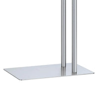 Piantana portasciugamani dappoggio in acciaio satinato con 2 braccia