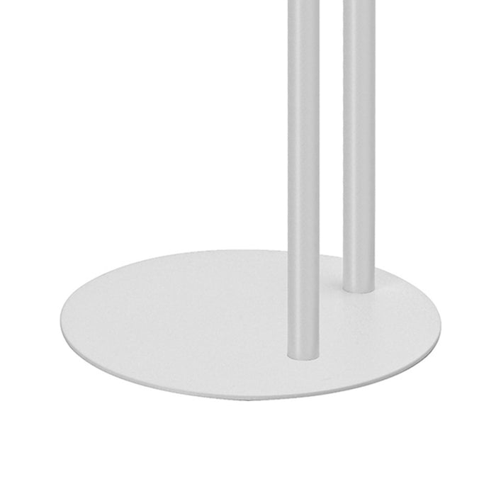 Piantana portasciugamani in acciaio bianco con braccia orientabili