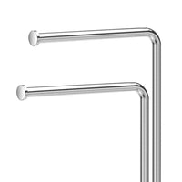 Piantana portasciugamani in acciaio cromato con braccia orientabili