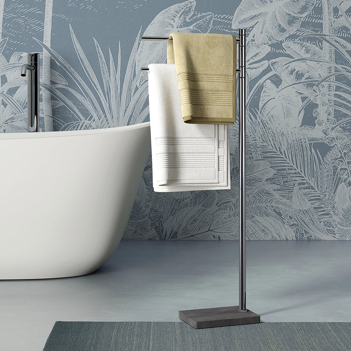 Piantana portasalviette Gedy in acciaio e base grigia | Trilly