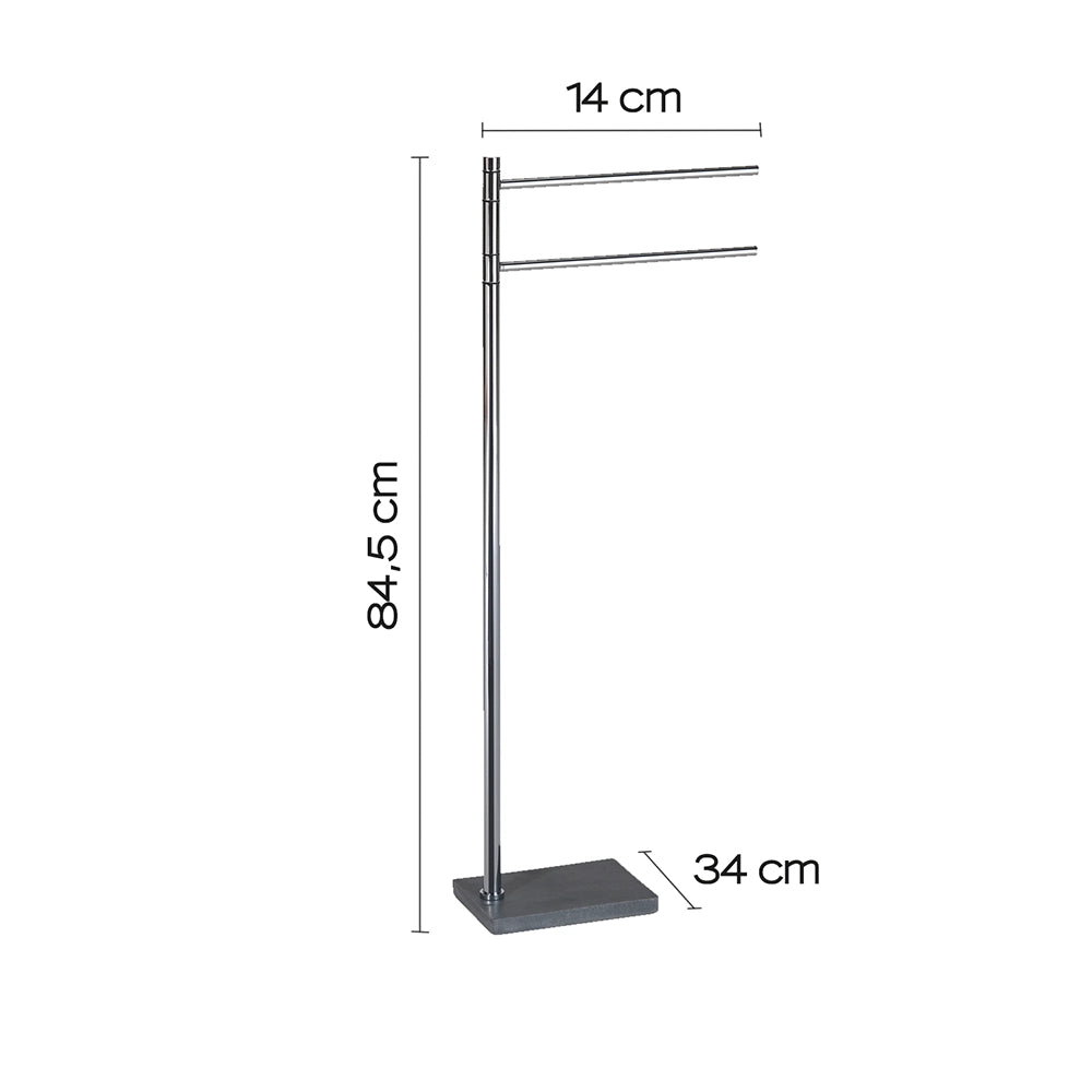 Piantana portasalviette Gedy in acciaio e base grigia | Trilly