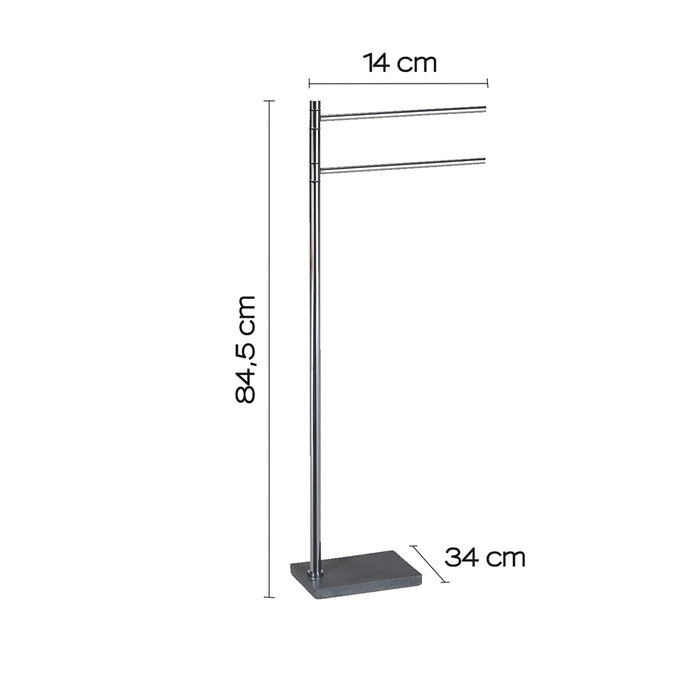 Piantana portasalviette Gedy in acciaio e base grigia | Trilly