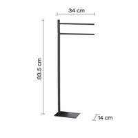 Piantana portasalviette Gedy in acciaio e base nera | Trilly