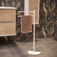 Piantana Portasciugamani Salvaspazio 2 Bracci Bianca