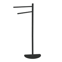 Piantana portasciugamani salvaspazio nero opaco braccia orientabili